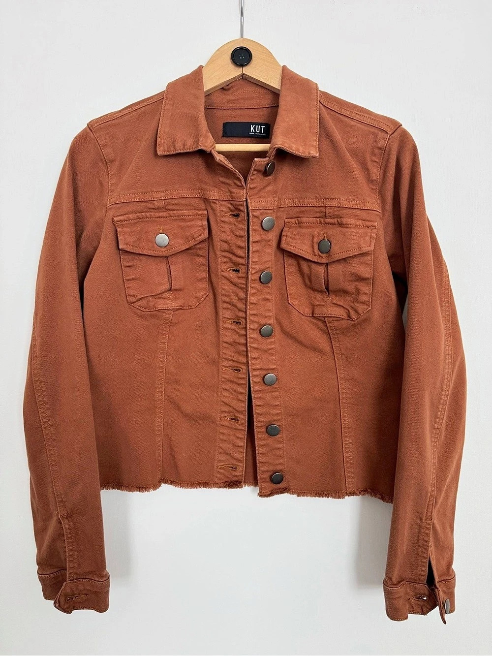 KUT from the Kloth Women's Cropped Jean Jacket Size Medium